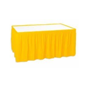 מפת חצאית שולחן צהובה