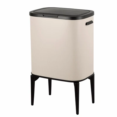 פח גדול מעוצב בצבע לבן, 55 ליטר