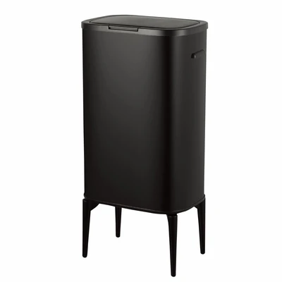 פח גדול מעוצב שחור , 55 ליטר